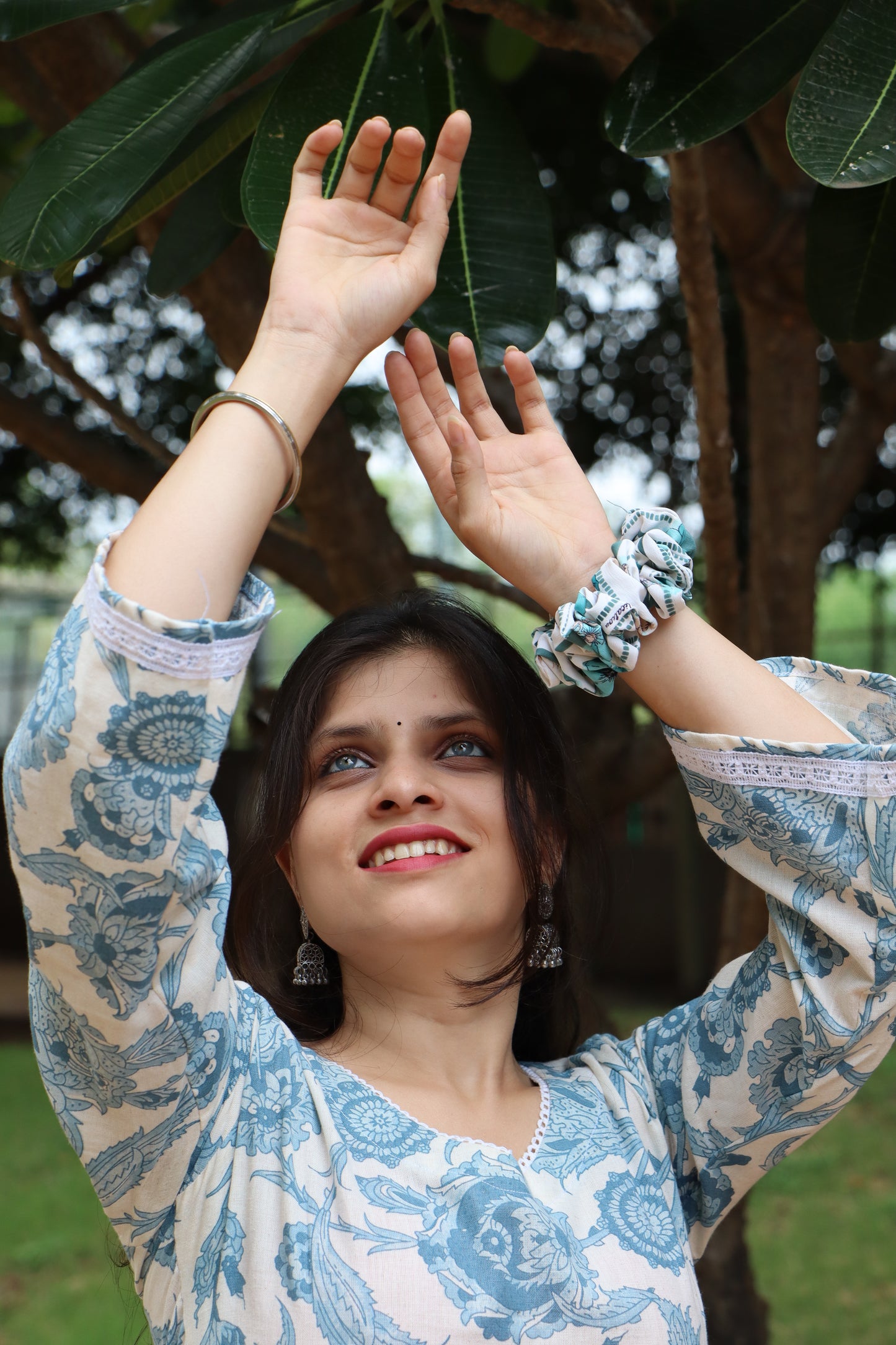 Sky Bloom - Bell Sleeves Short Kurti