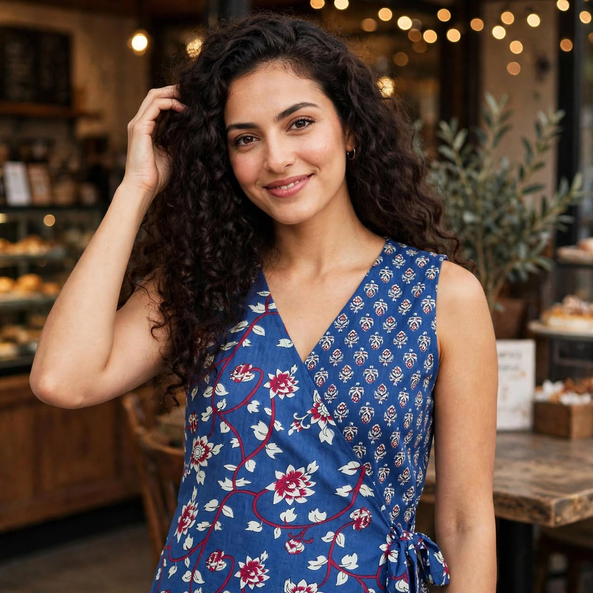 Royal Blue Overlapping Top