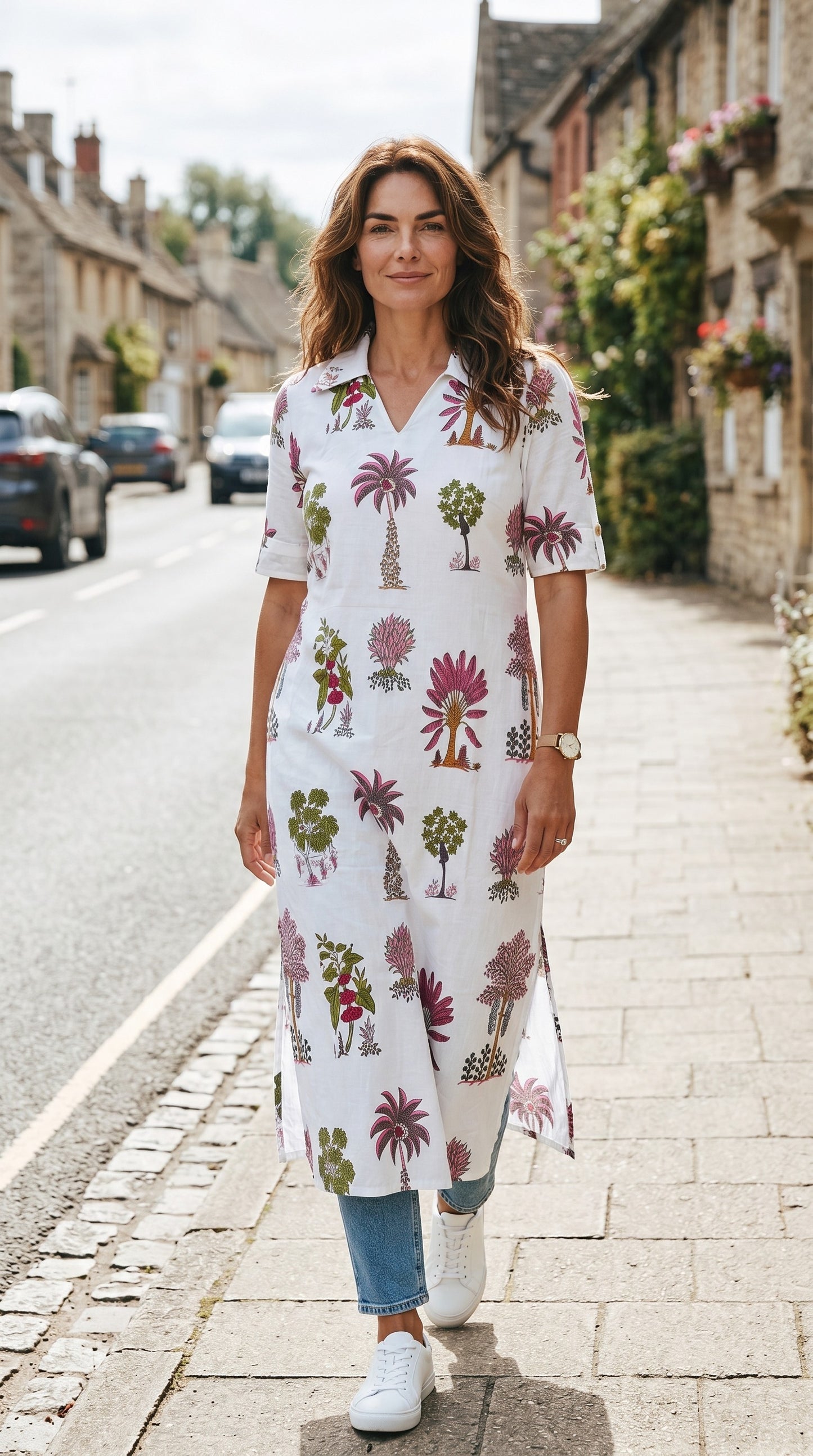 Breezy white cotton kurti