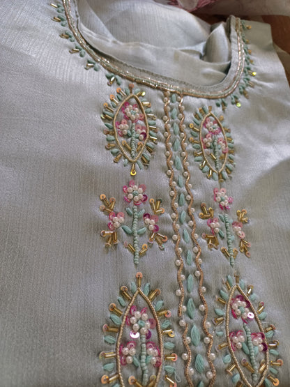 Emerald Glam - 3 Piece Festive Kurti Suit