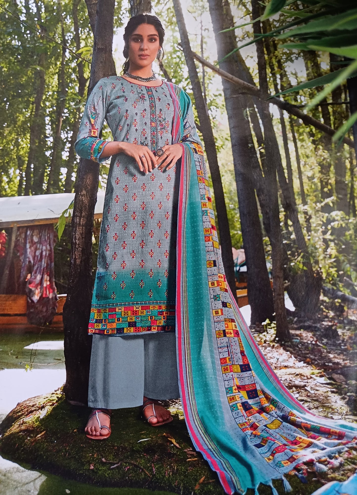 Royal Kashmir - Embroidered Dress Material