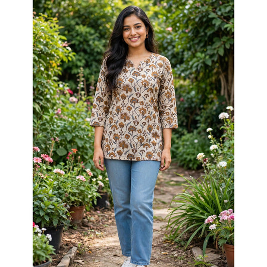 Beige Short kurti