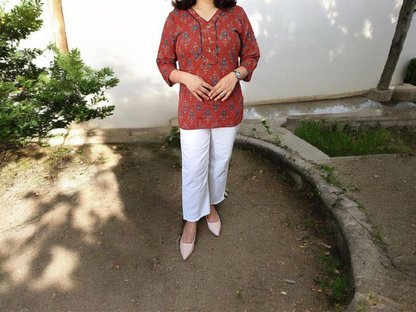 Terra Rouge short sleeve Kurti