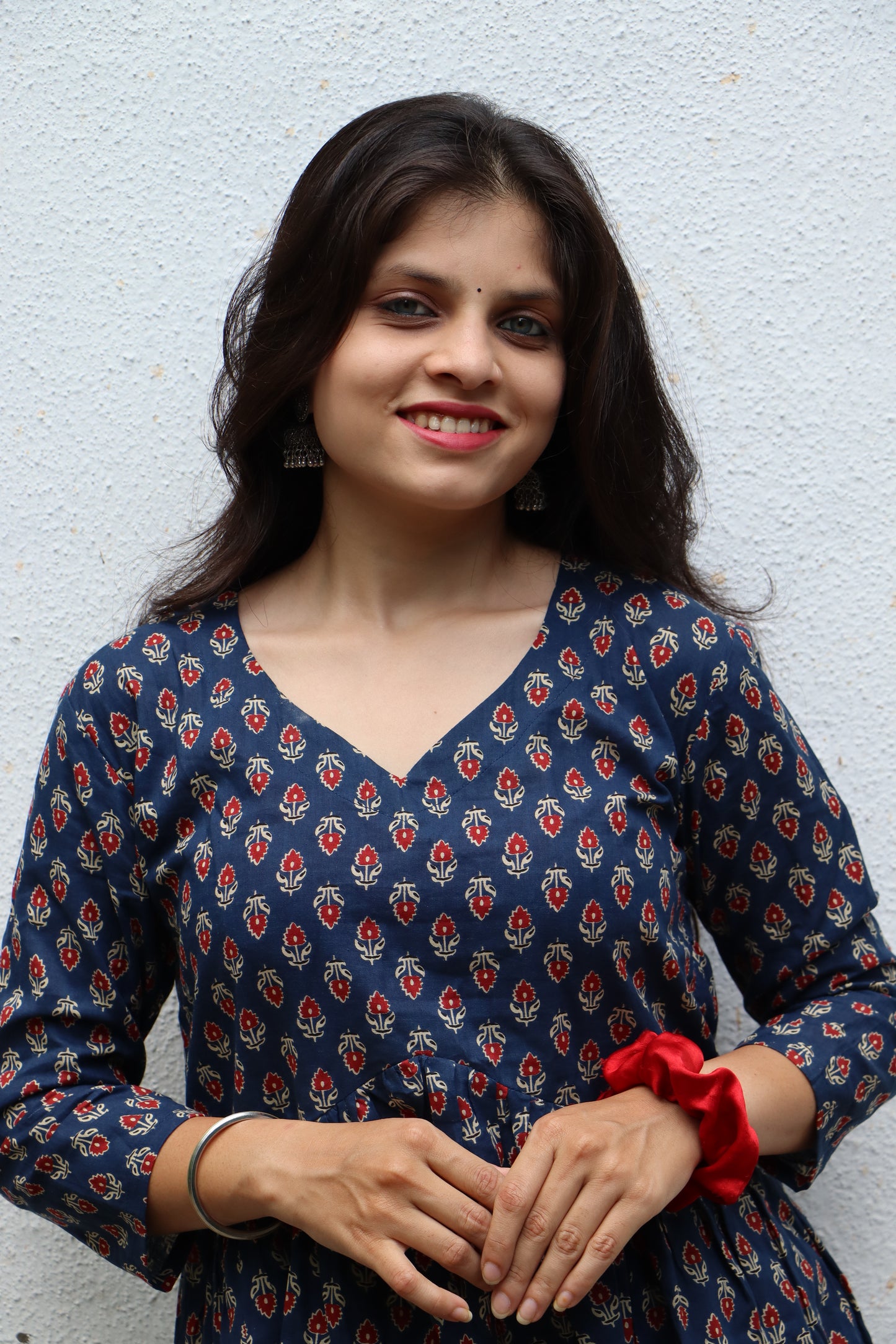 Stellar Navy Peplum Top