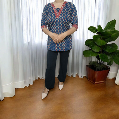 Navy Noor - short Kurti