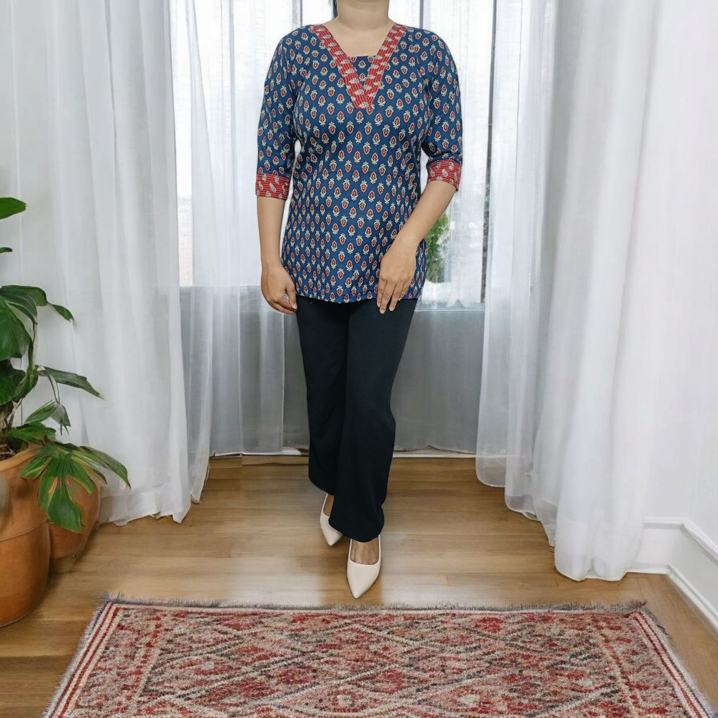 Navy Noor - short Kurti