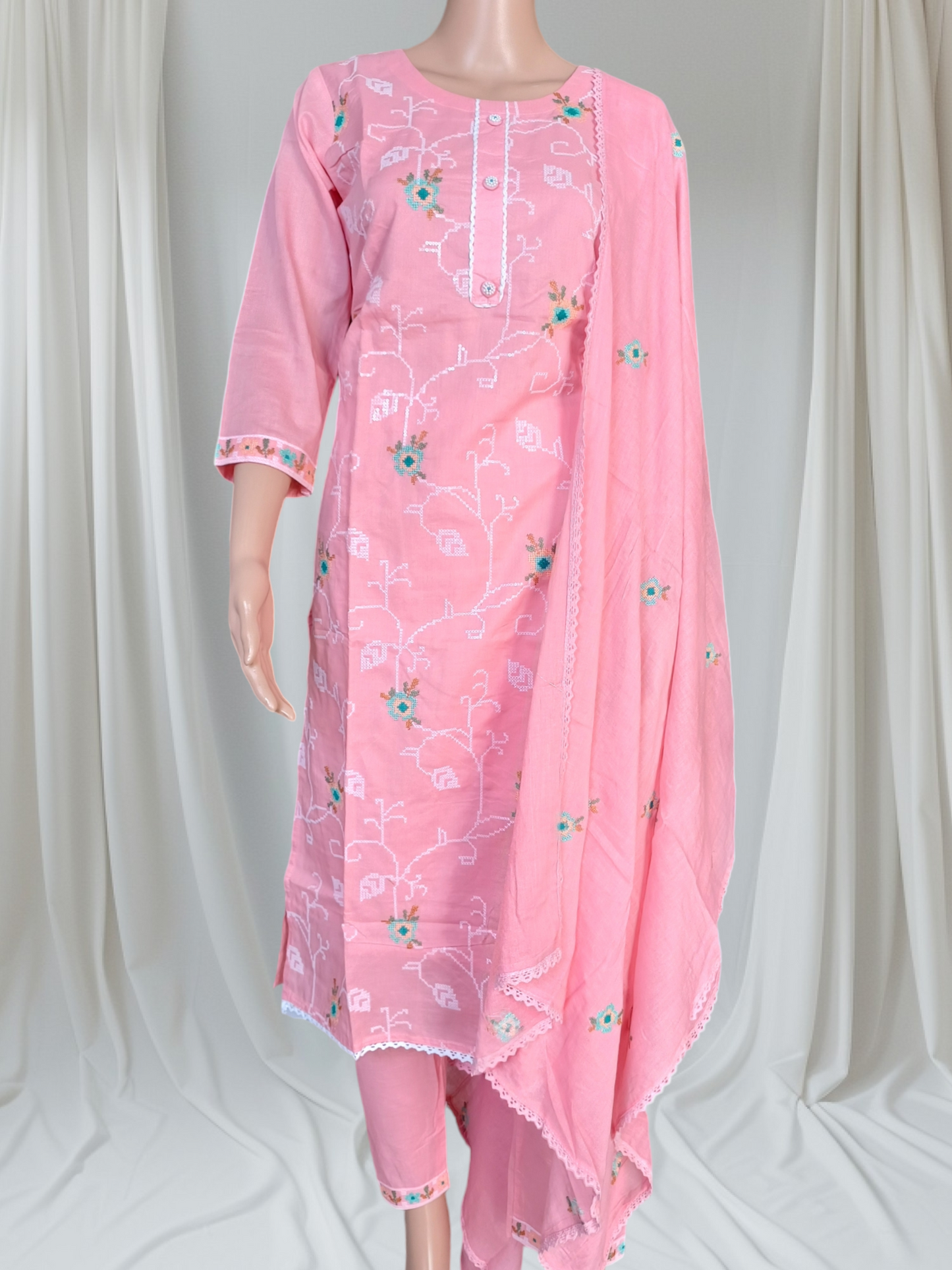 Blushing Beauty - 3 Piece Festive Kurti Suit