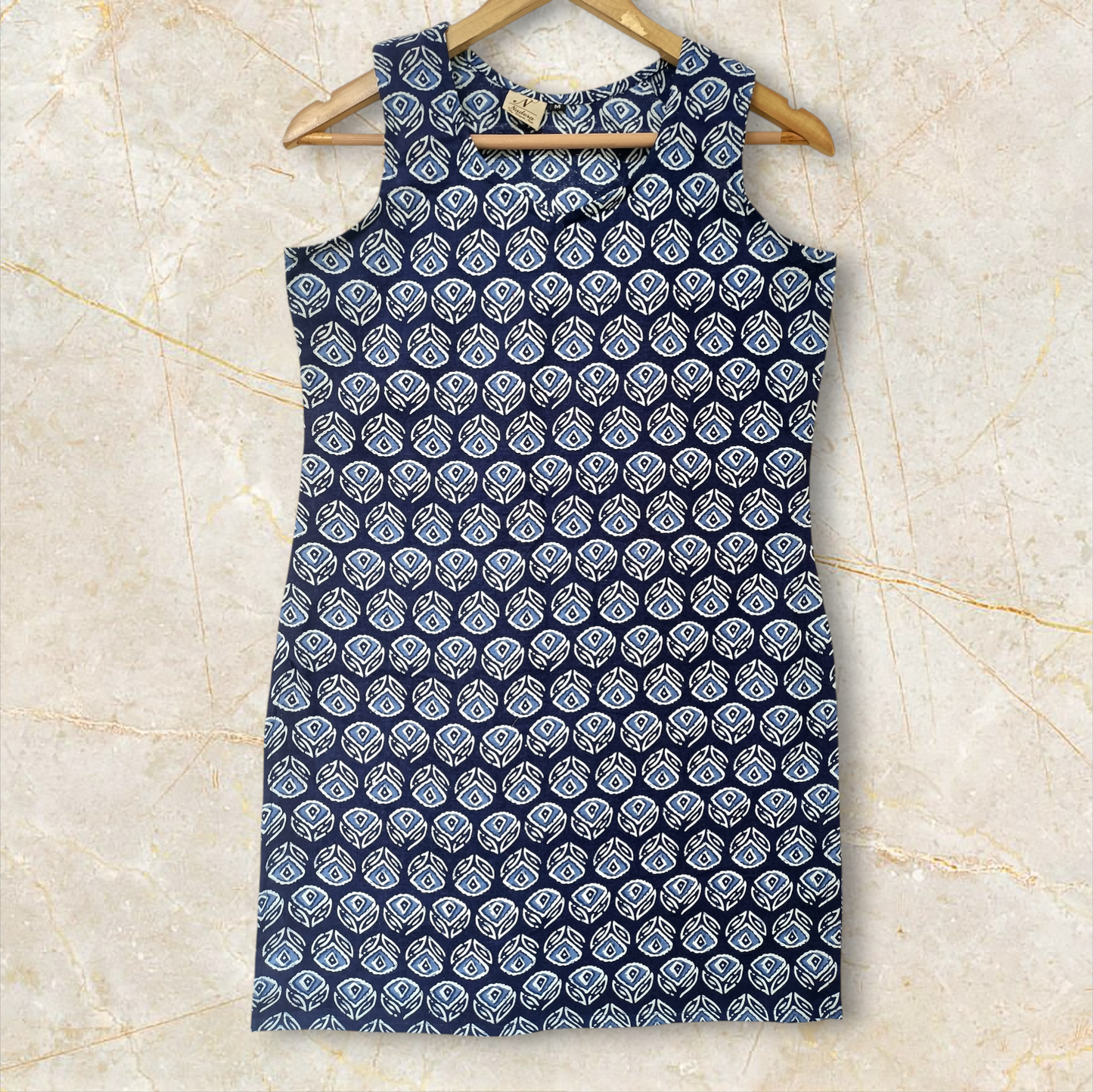 Aria Sleeveless Kurti - Blue