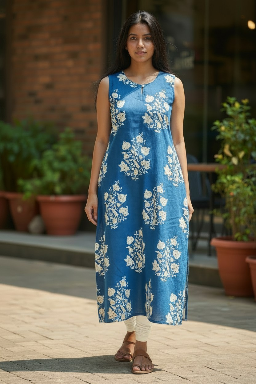 "Megha" Long Sleevesless Kurti