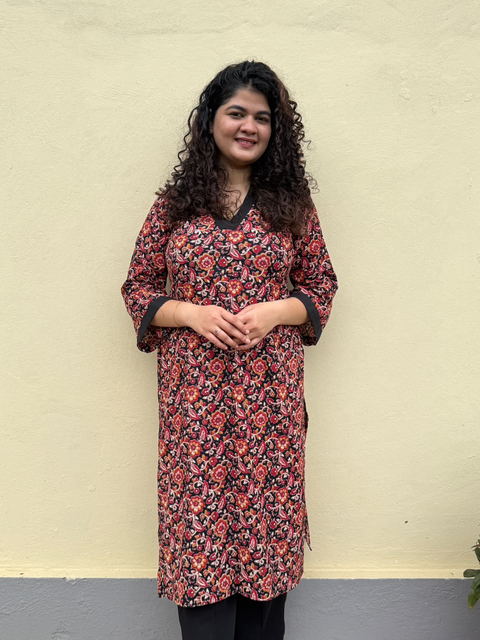 Kalamkari Bell Sleeves Kurti