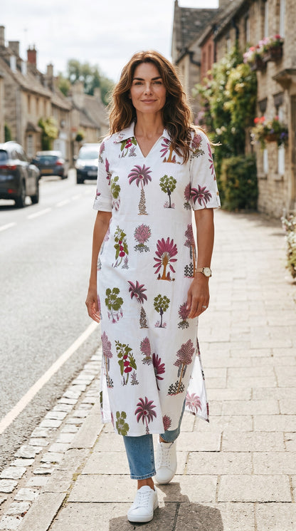 Breezy white cotton kurti