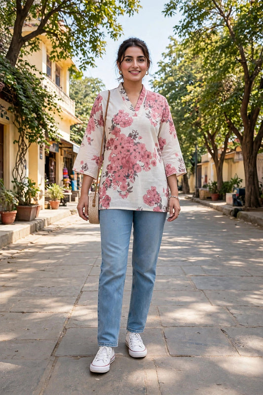 "Lily" Bell sleeves short Kurti