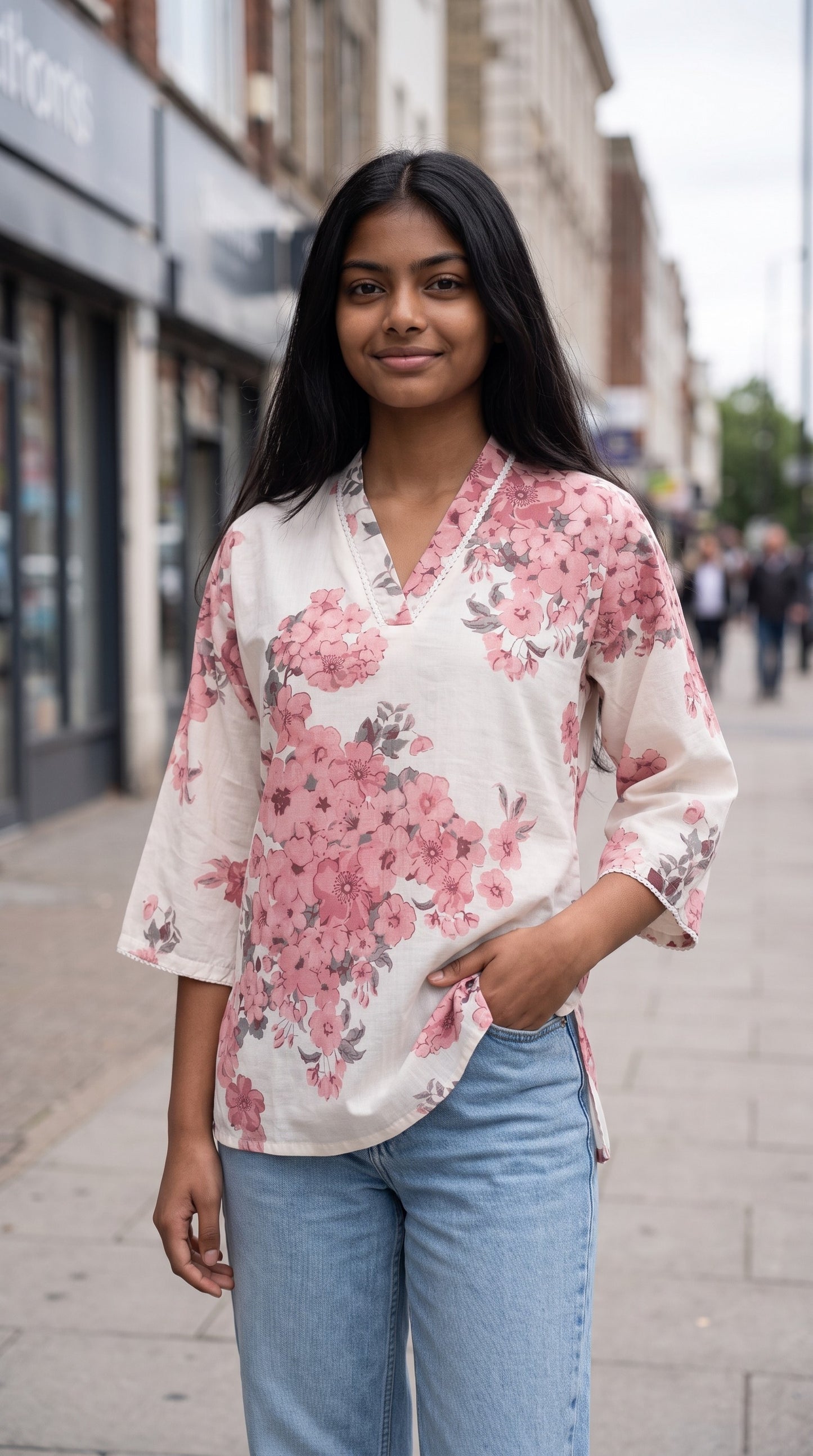 "Lily" Bell sleeves short Kurti