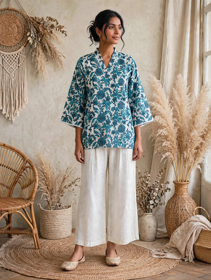 Neel kamal Bell sleeves short kurti.