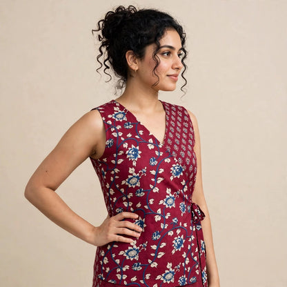 Maroon overlapping Top