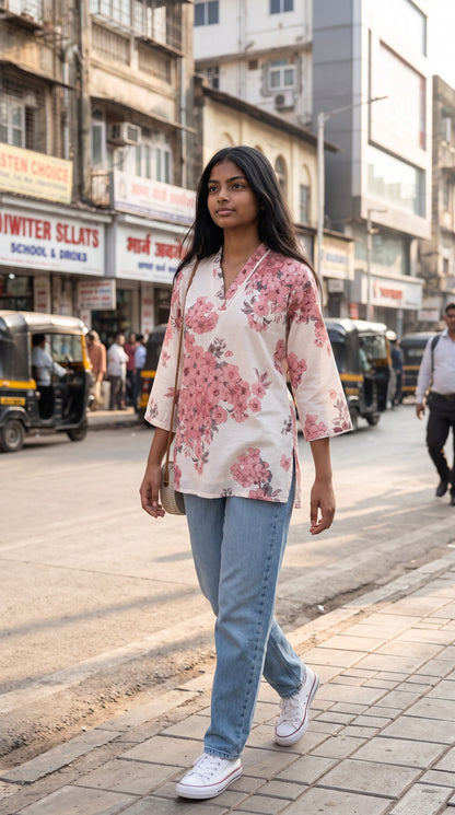 "Lily" Bell sleeves short Kurti