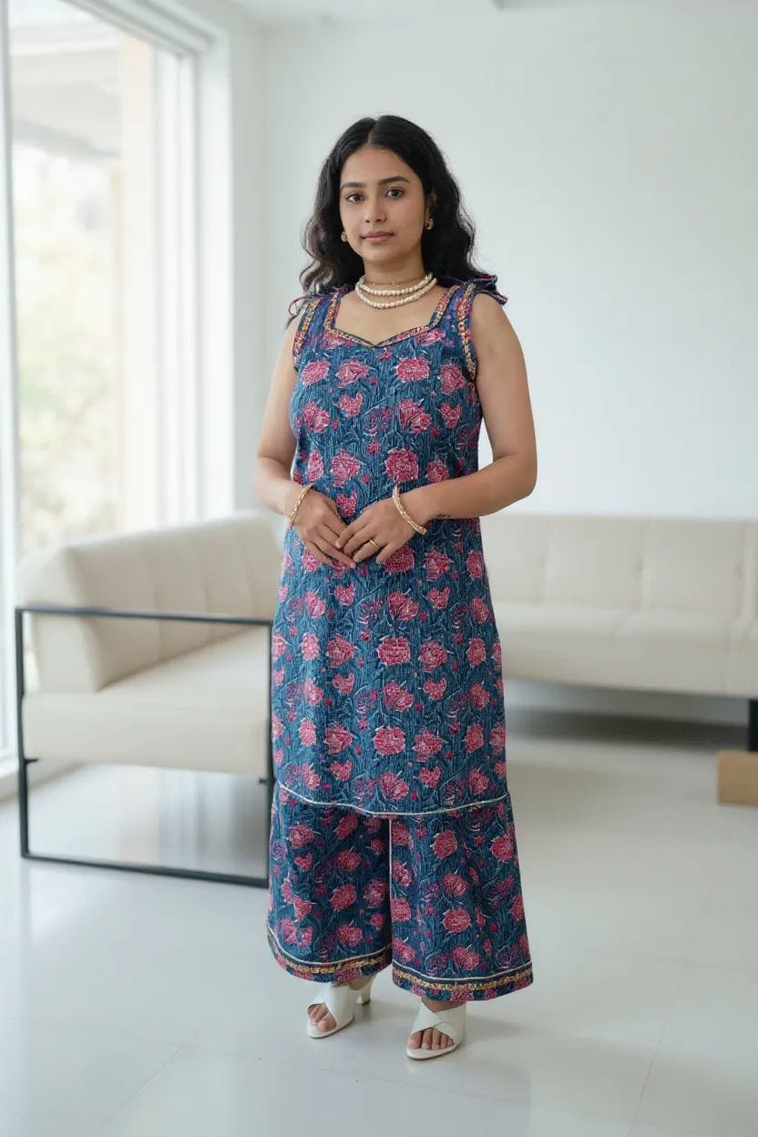 * Floral Fusion Kurta Set